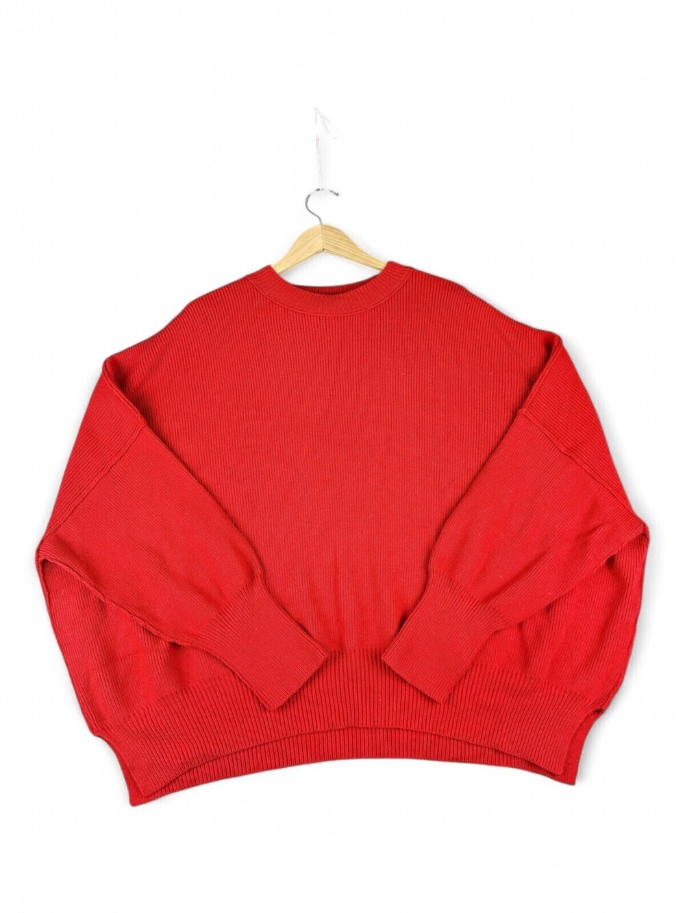 Free People Red Crewneck Sweater Size L